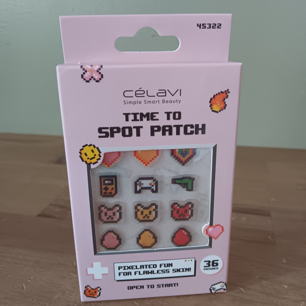Celavi Spot Patch Unisex 36ct Pink New Pixel Art Hydrocolloid Blemish 45322